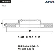 ADVICS A6R180B