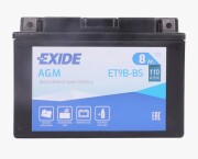 EXIDE ET9BBS Батарея аккумуляторная 8А/ч 110А универсальная полярн. болтовые мото клеммы