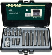 FORCE 4155 Набор бит HEX 4-12мм 30-75мм 15пр